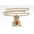 colier cu pandant " Teddy Bear ". cristale Swarovski. Franta 